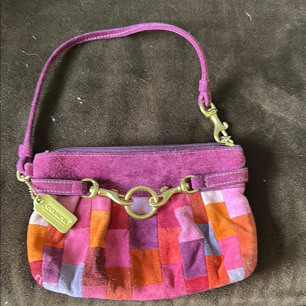 Coach Multicolor Patchwork Wristlet